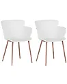 Set of 2 Dining Chairs SUMKLEY White
