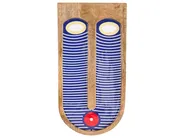 Decoração de parede Rosto JIMETA 40 cm Madeira de mangueira Azul_1038592