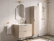 Wall Mounted Vanity Unit with Basin TOTORANI 60 cm Beige_1130051
