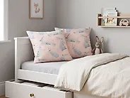 Conjunto de 2 cojines decorativos RATIBIDA 45 x 45 cm Algodón Rosa_1183724