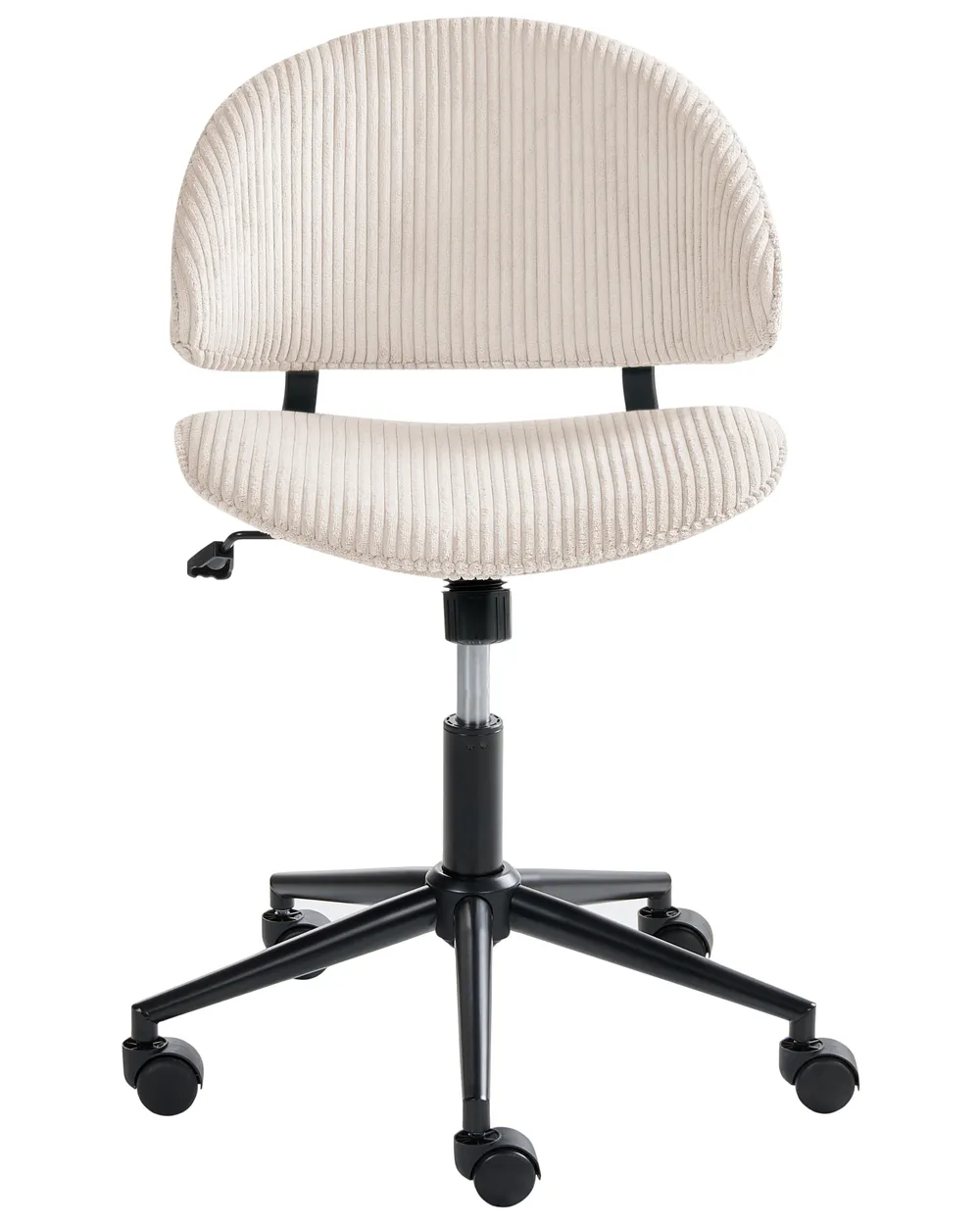 Sedia da ufficio KIANA Velluto a coste Bianco sporco_1042874