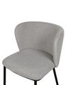Conjunto de 2 sillas de comedor de bouclé gris MINA_884671