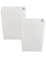 Conjunto de 2 vasos para plantas CYRODALIS 42 cm Branco_1123835