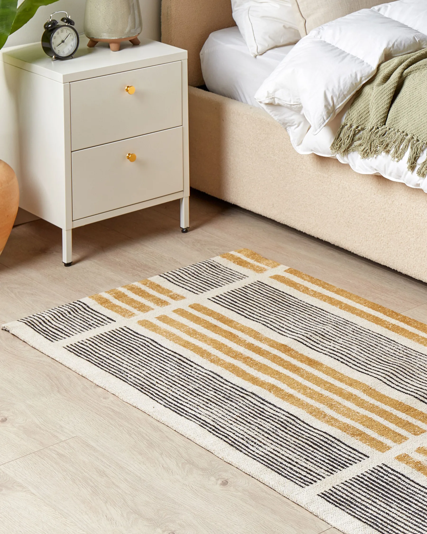 Tappeto KATRA Beige 80 x 150 cm Cotone_852770