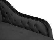 Left-Hand Chaise Longue NIMES Velvet Black_696696