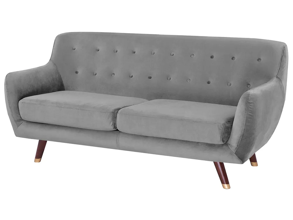 Sofa 3 Seater BODO Velvet Grey_738297