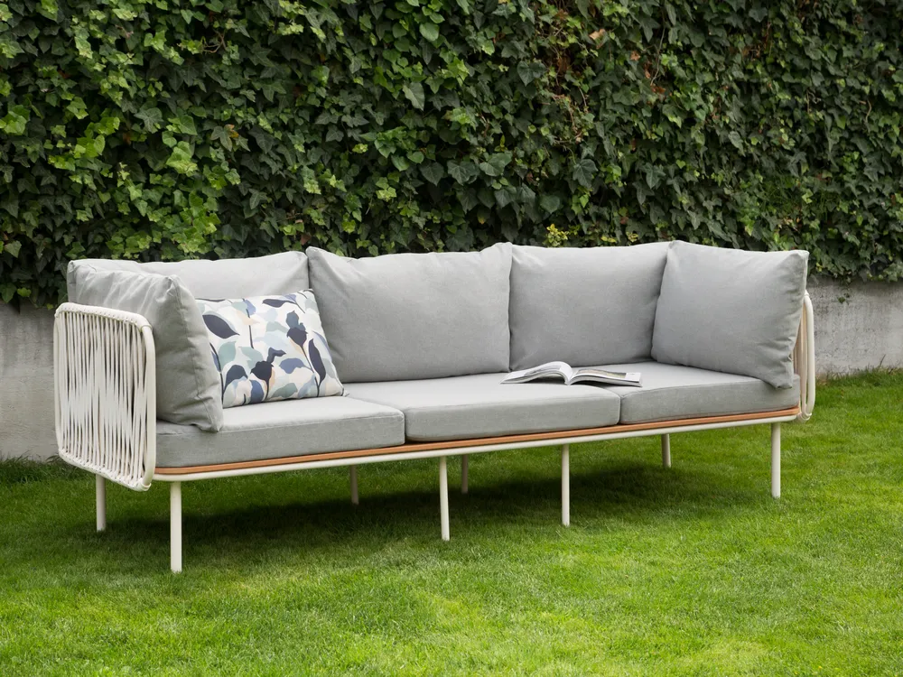 Sofa ogrodowa dla 3 osób SENISE Metal Szary