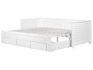 Bed with Storage Drawers Wood CAHORS 90 x 200 cm (EU Single) White_729485