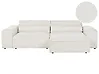 Modular Corner Sofa 3 Seater HELLNAR Boucle Off-White Left Hand