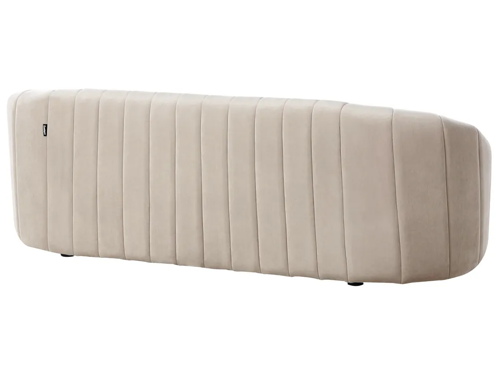 Living Room Set 6 Seater MALUNG Velvet Beige_967000