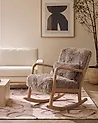 Rocking Chair SKOVDE Faux Fur Taupe