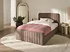 Bett mit Stauraum LUNAN Bouclé Taupe 120 x 200 cm