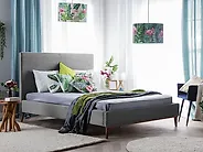 Bed Velvet BAYONNE 140 x 200 cm (EU Double) Light Grey_1178582