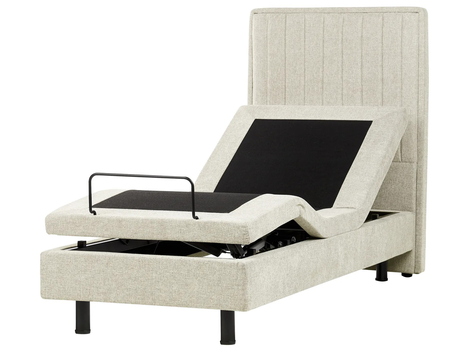 Bett verstellbar Stoff DUKE II 80 x 200 cm Beige_988327