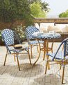 Lot de 4 chaises de jardin bleu et blanc RIFREDDO_798744