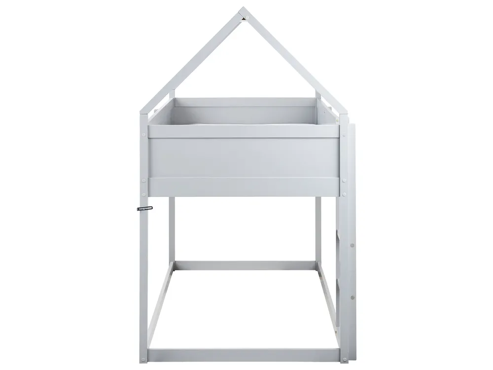Mid Sleeper Bed House Pine Wood DIENNE 90 x 200 cm (EU Single) Grey_968258