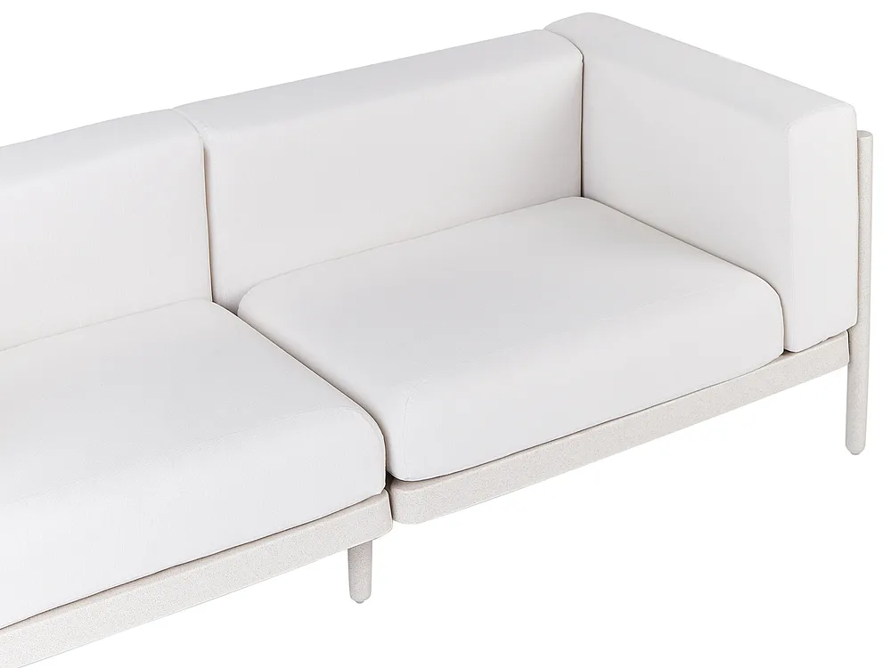 Garden Lounge Set with Table 4 Seater FERRETTI Light Beige_931544