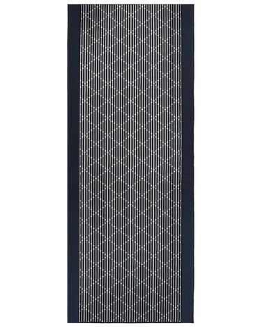 Vloerkleed polyester grijs 80 x 200 cm CHARVAD