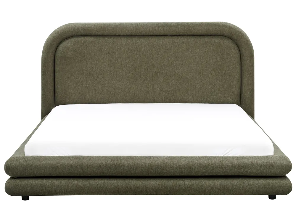 Waterbed Faux Linen LAVARDENS 160 x 200 cm (EU King Size) Green_971105