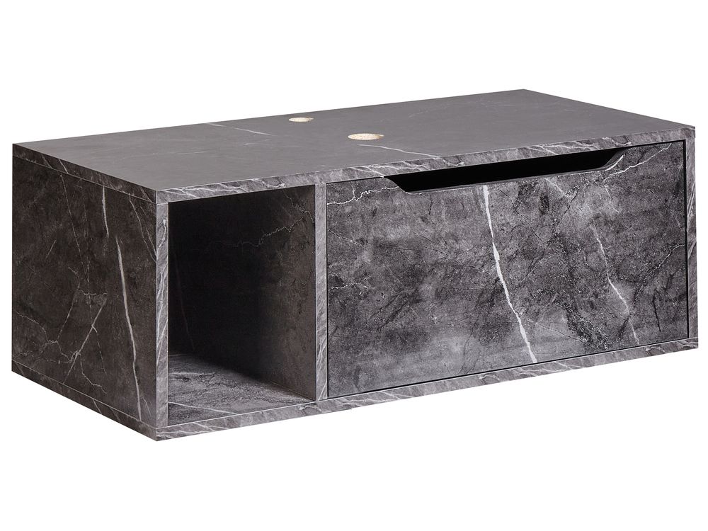Mobile lavabo a parete CASCAVEL 80 cm Marmo nero