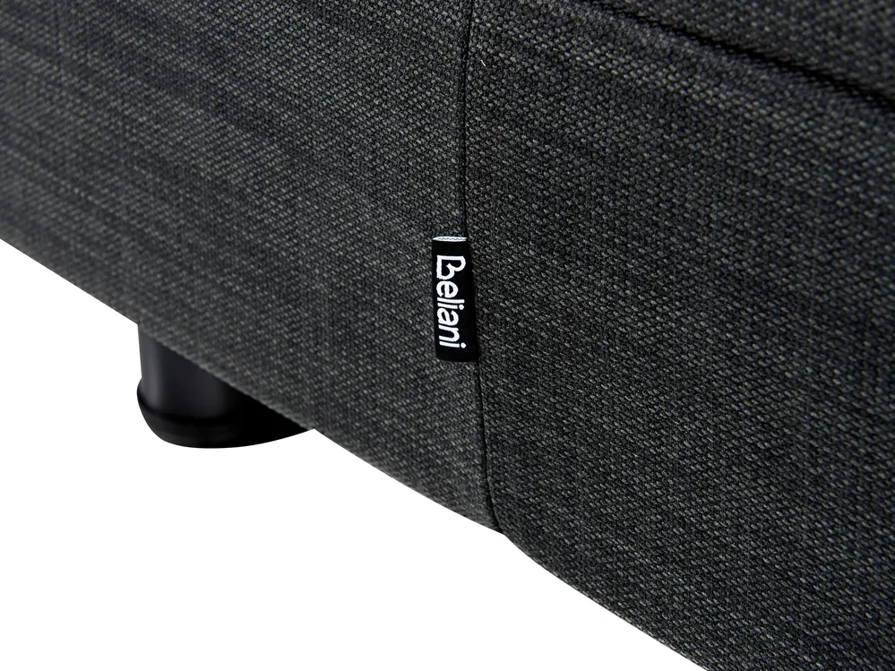 Verstellbares Bett ohne Kopfteil Stoff DUKE 80 x 200 cm Dunkelgrau_951800