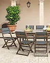 Set of 2 Garden Chairs CESANA Acacia Wood Dark Brown