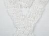 Conjunto de 2 cojines de algodón blanco con borlas 30 x 50 cm DAUR_910443