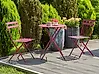 Bistro Set Folding FIORI Metal Burgundy