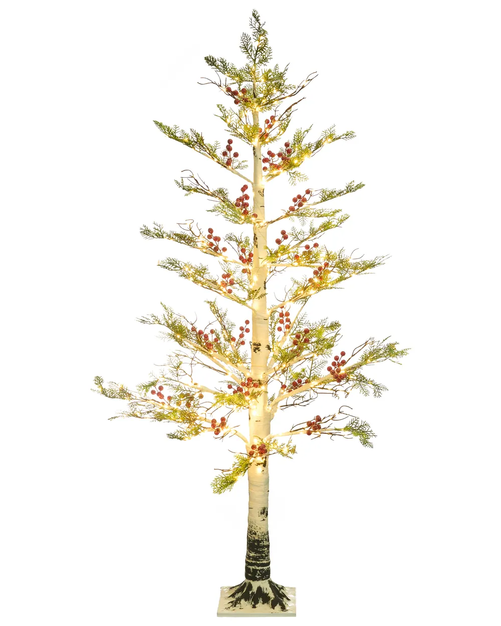 Decorazione per esterni LED VASSLEN 160 cm Albero di Natale Bianco