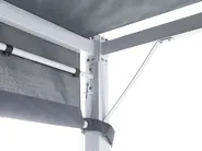Gazebo LED PARGA 310 cm 310 cm Metallo Grigio_900890