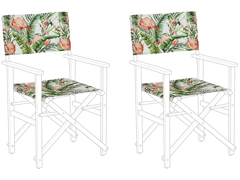 Lot De 2 Chaises En Toile De Rechange Pour Chaises De Réalisateur Bandes élégantes Pour Améliorer La Décoration Extérieure P 664325
