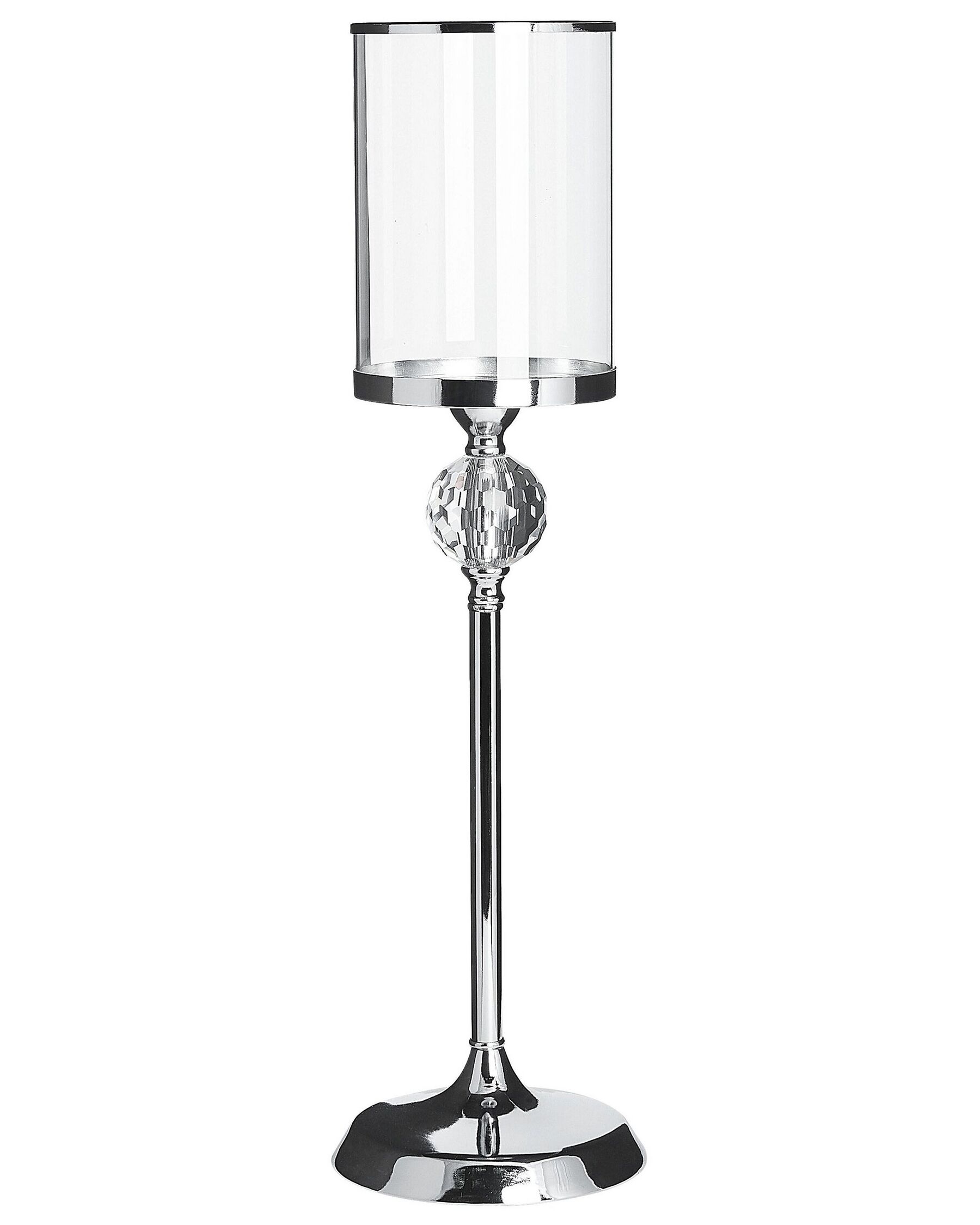 Candeliere vetro e metallo argento 58 cm COTUI_747286
