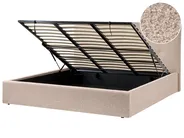 Ottoman Bed LORIENT Boucle Beige 180 x 200 cm (EU Super King)_1040261