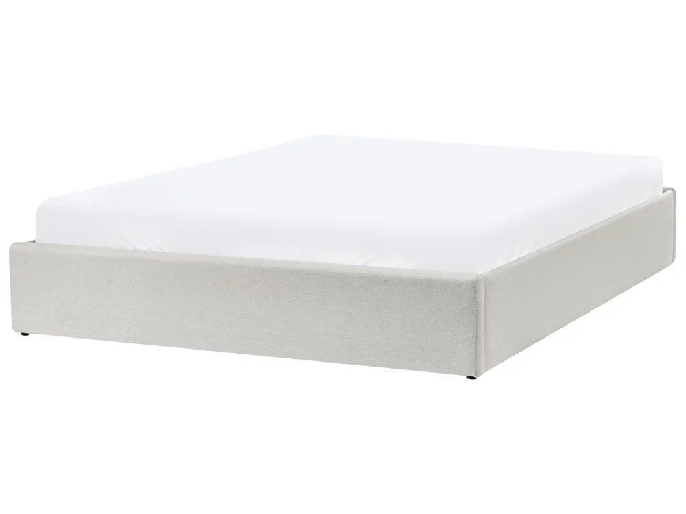 Beliani Cama Con Somier NOYERS 140 X 200 Cm Terciopelo Gris | Leroy Merlin