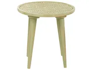 Set of 2 Side Tables MAHARO Mango Wood Light Green_852318