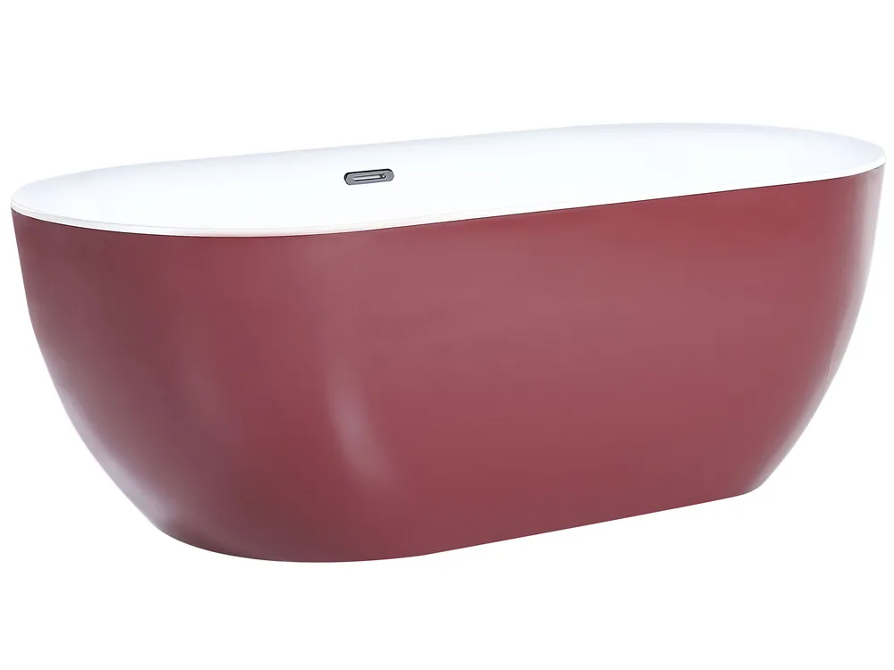 Freestanding Bathtub CARRERA 1700 x 800 mm Burgundy_806797
