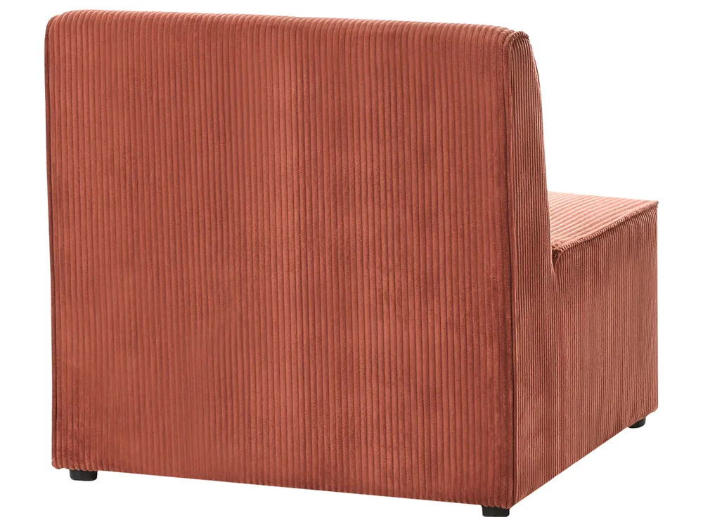 Modular Corner Sofa 4 Seater LEMVIG Corduroy Golden Brown Left Hand_1054910
