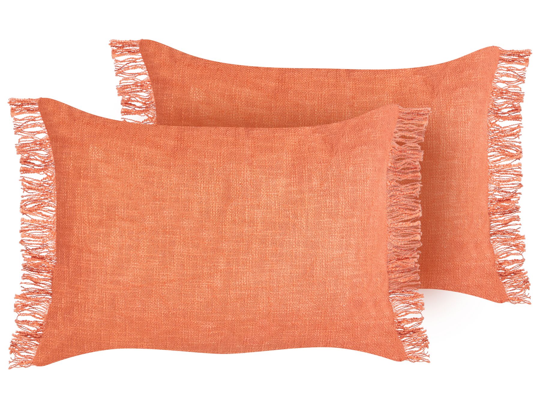 Set of 2 Cotton Cushions 35 x 50 cm Orange MABA_940235