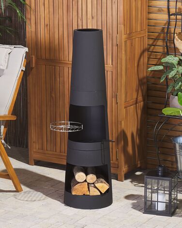 Charcoal Fire Pit Black TROMEN