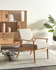 Armchair ESRUM Fabric Light Brown/ Grey_943363