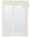 Nástěnné zrcadlo Boucle 70 x 100 cm krémová bílá MARCIGNY_914798