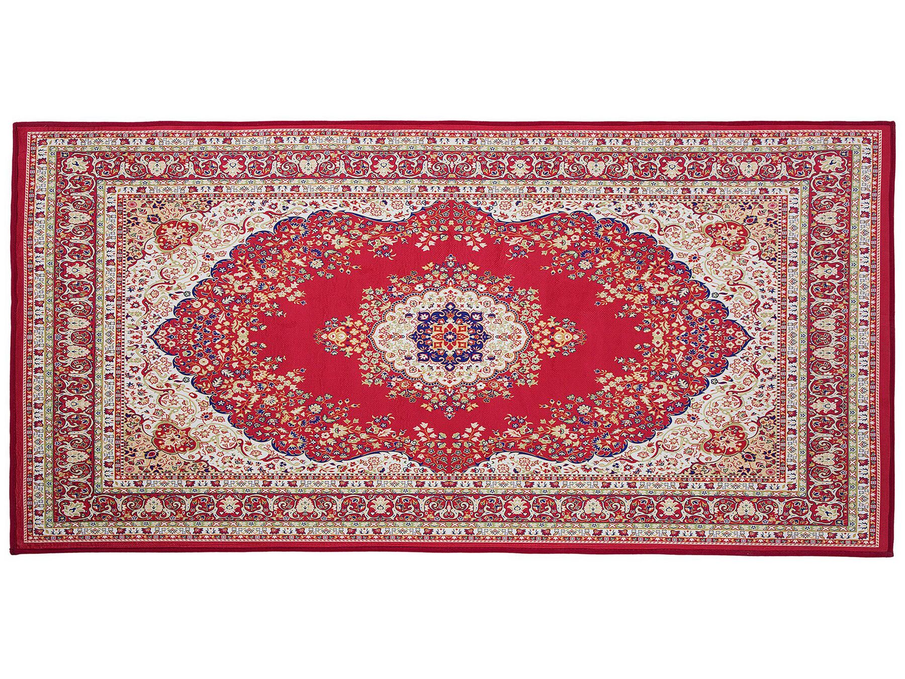 Teppich rot 80 x 150 cm Kurzflor KARAMAN_716893