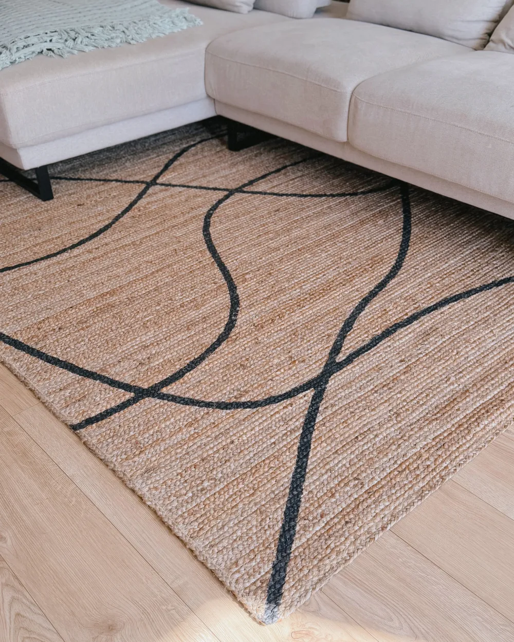 Tappeto GHOTA Beige 160 x 230 cm Iuta_1063176