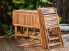 Gartenmöbel Set mit Sonnenschirm (12 Optionen) Akazienholz hellbraun 4-Sitzer FRASSINE_924458