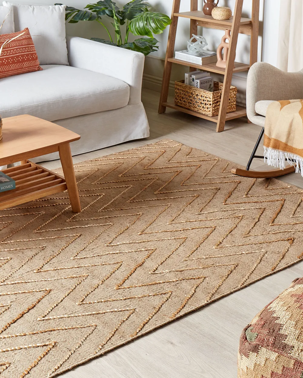 Rug DADAY Beige 140 x 200 cm Jute