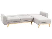 Corner Sofa Bed 3 Seater KAARINA Fabric Grey Left Hand_981827