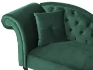 Left-Hand Chaise Longue LATTES Velvet Dark Green_791498