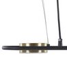 4 Light Metal LED Pendant Lamp Black and Brass MALI_824692
