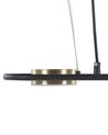 Lampadario LED metallo nero e ottone 85 cm MALI_824692