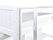 High Sleeper Bed with Desk Pine Wood FOUCAMONT 90 x 200 cm (EU Single) White_964280